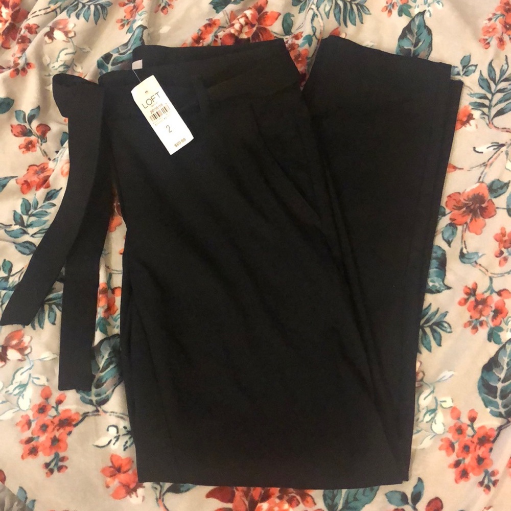 NWT Loft front tie slacks